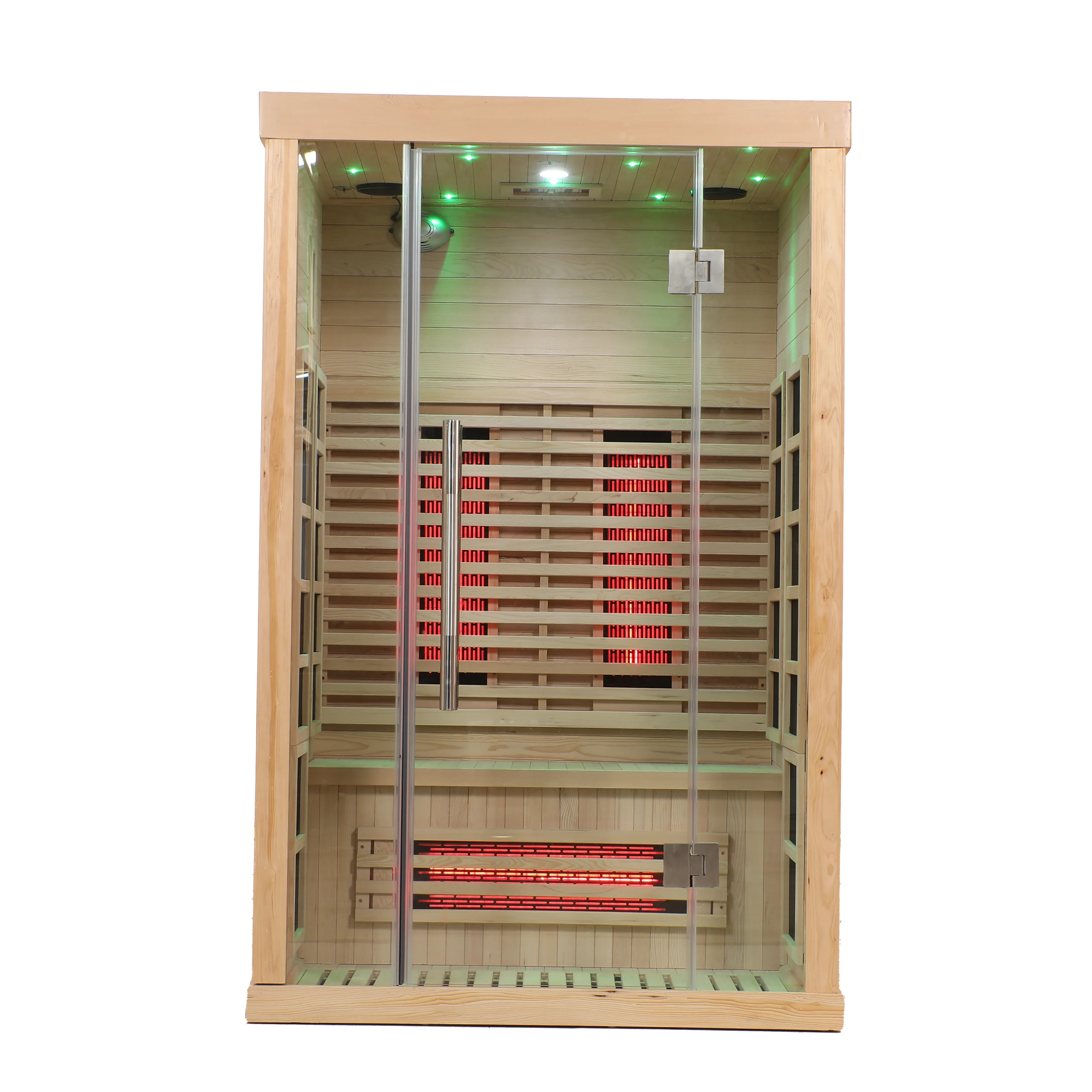 2 Person Wood Carbon Plate Heater Far Infrared Sauna Room Supplier 002