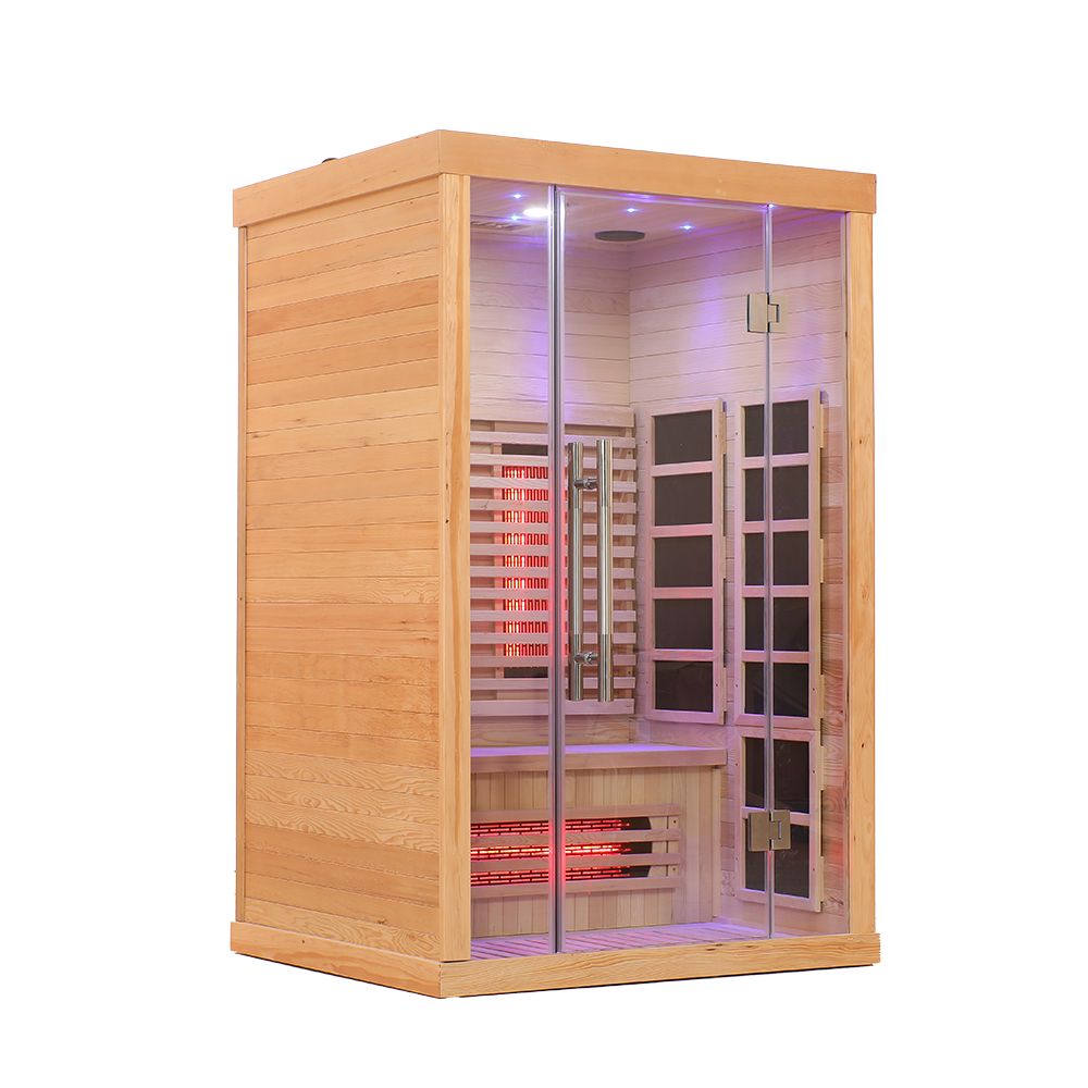 2 Person Wood Carbon Plate Heater Far Infrared Sauna Room Supplier 003