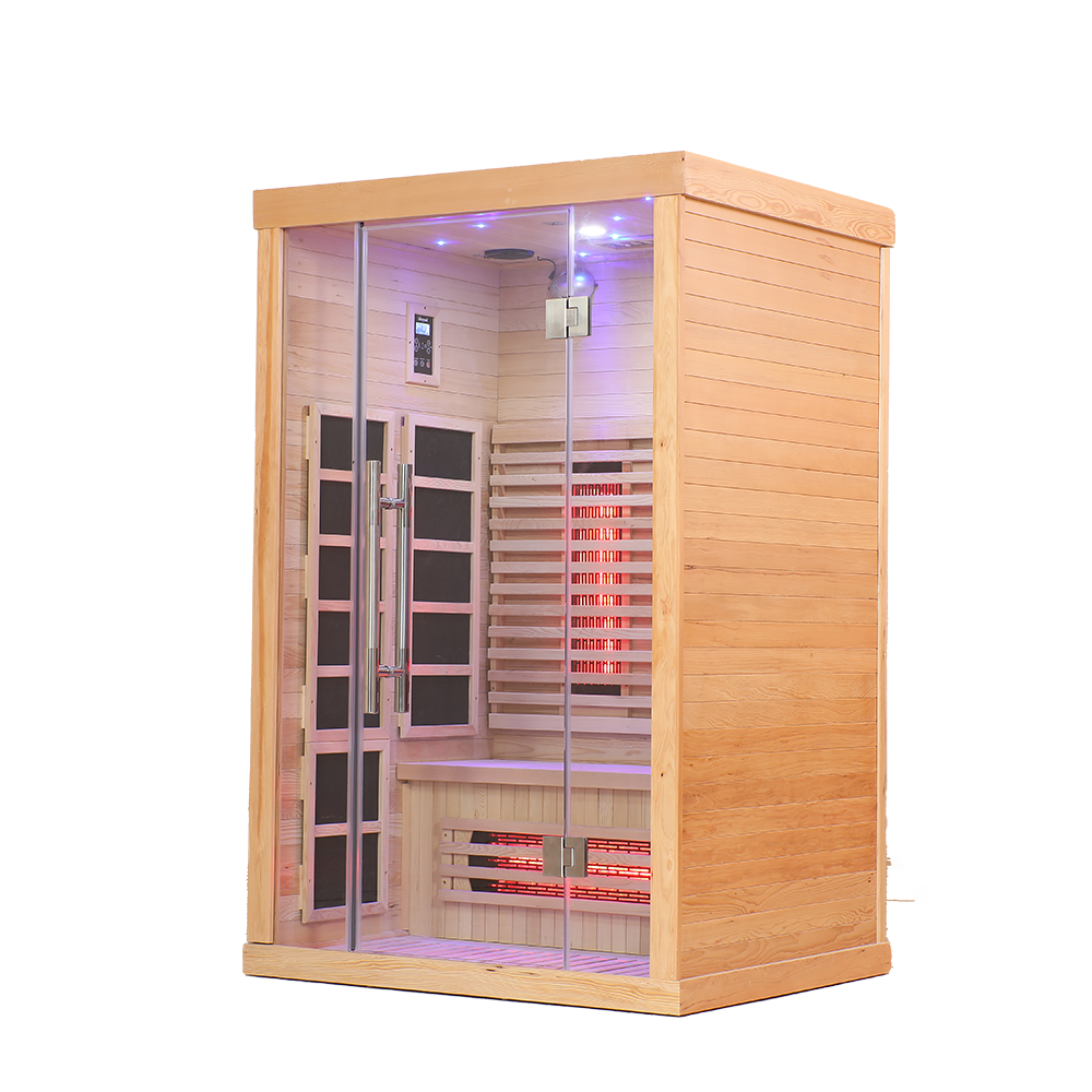 2 Person Wood Carbon Plate Heater Far Infrared Sauna Room Supplier 004