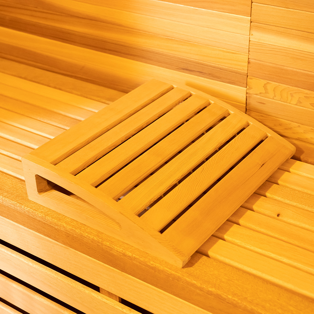6-Person Redwood Outdoors Traditional Dry Steam Sauna Room With Porch 009