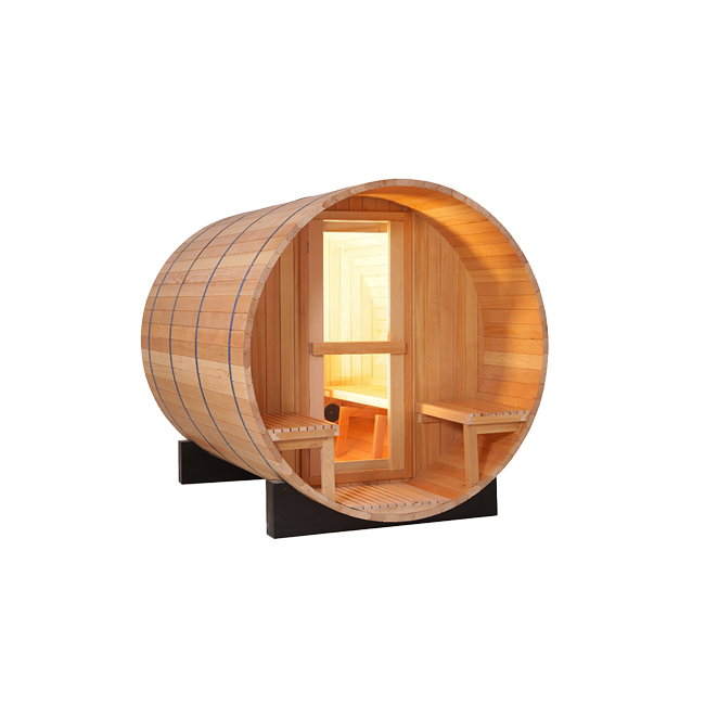 Best Selling Backyard Panoramic 6 Person Barrel Steam Sauna Room 13