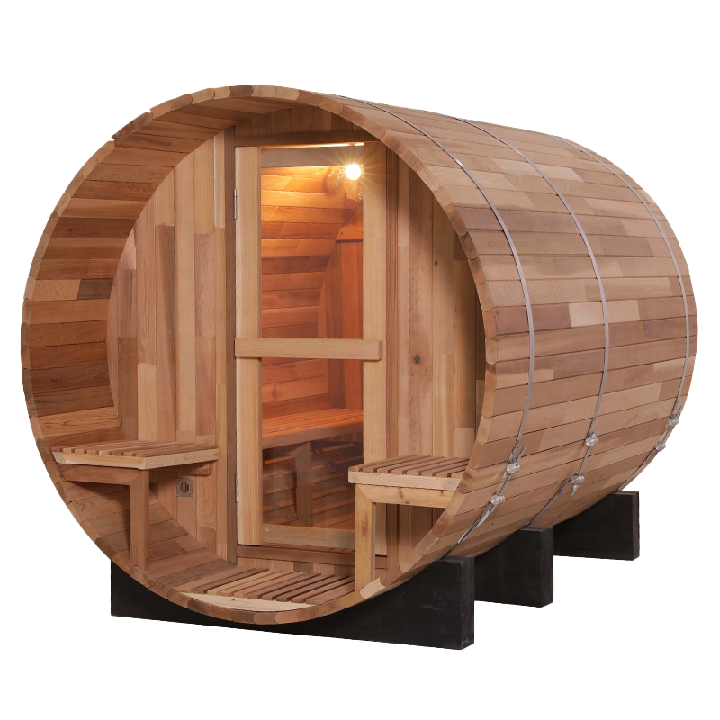 Cheap Outdoor Cedar Barrel Steam Sauna Room Manufacturer 009