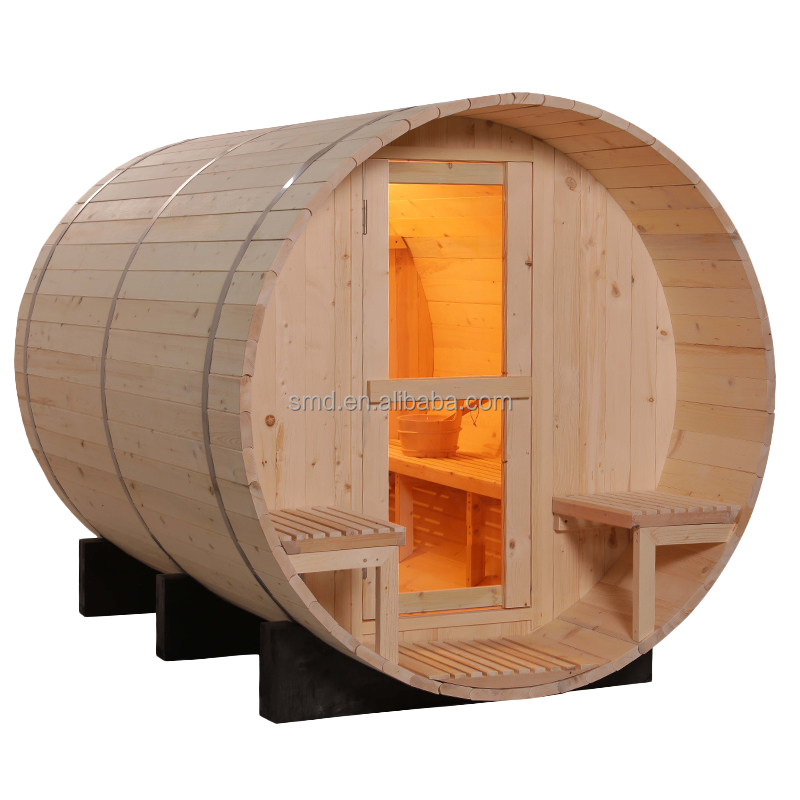 Cheap Outdoor Cedar Barrel Steam Sauna Room Manufacturer 12