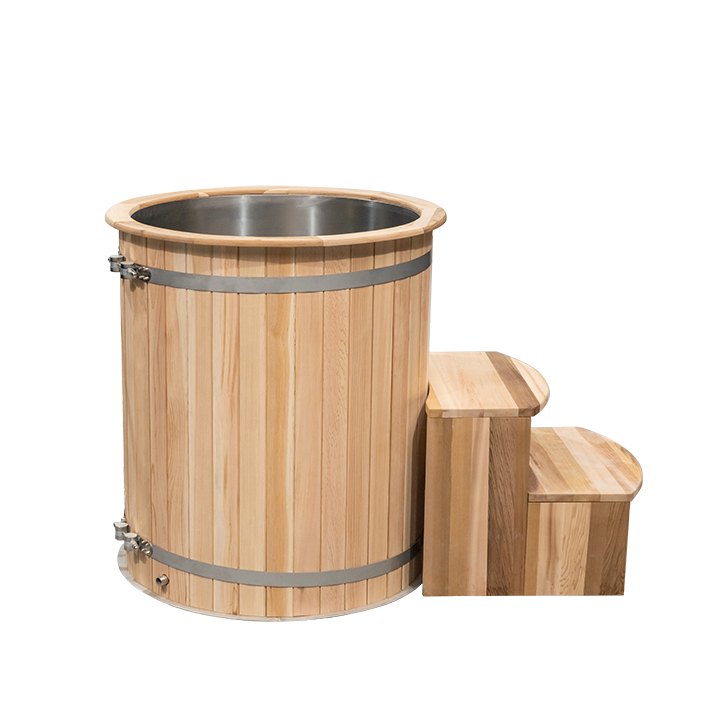 Custom 1 Person Cheap Wooden Ice Bath Barrel With Chiller 10