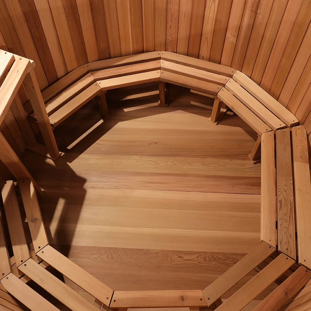 Custom Canadian Red Cedar 3-4 Person Wood Fired Hot Tub Manufacturer 002