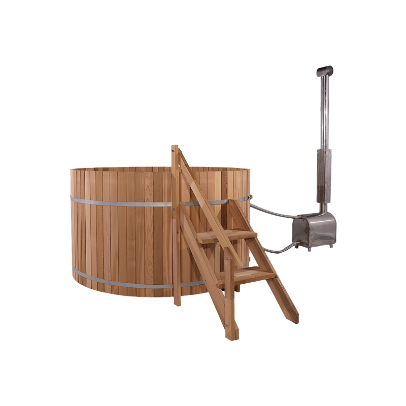 Custom Canadian Red Cedar 3-4 Person Wood Fired Hot Tub Manufacturer 005