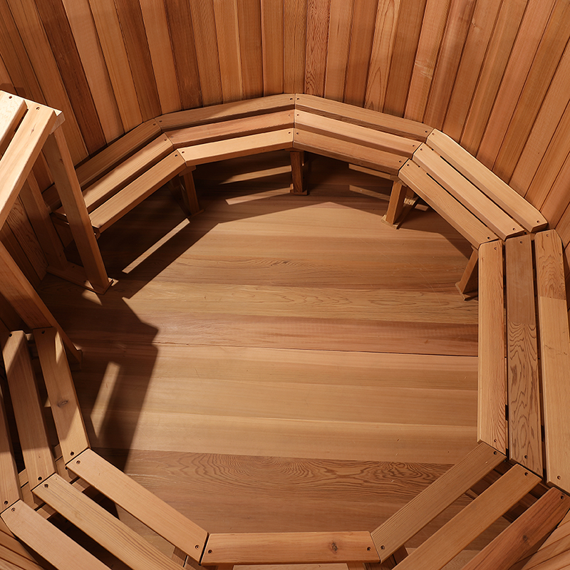 Custom Canadian Red Cedar 3-4 Person Wood Fired Hot Tub Manufacturer 008