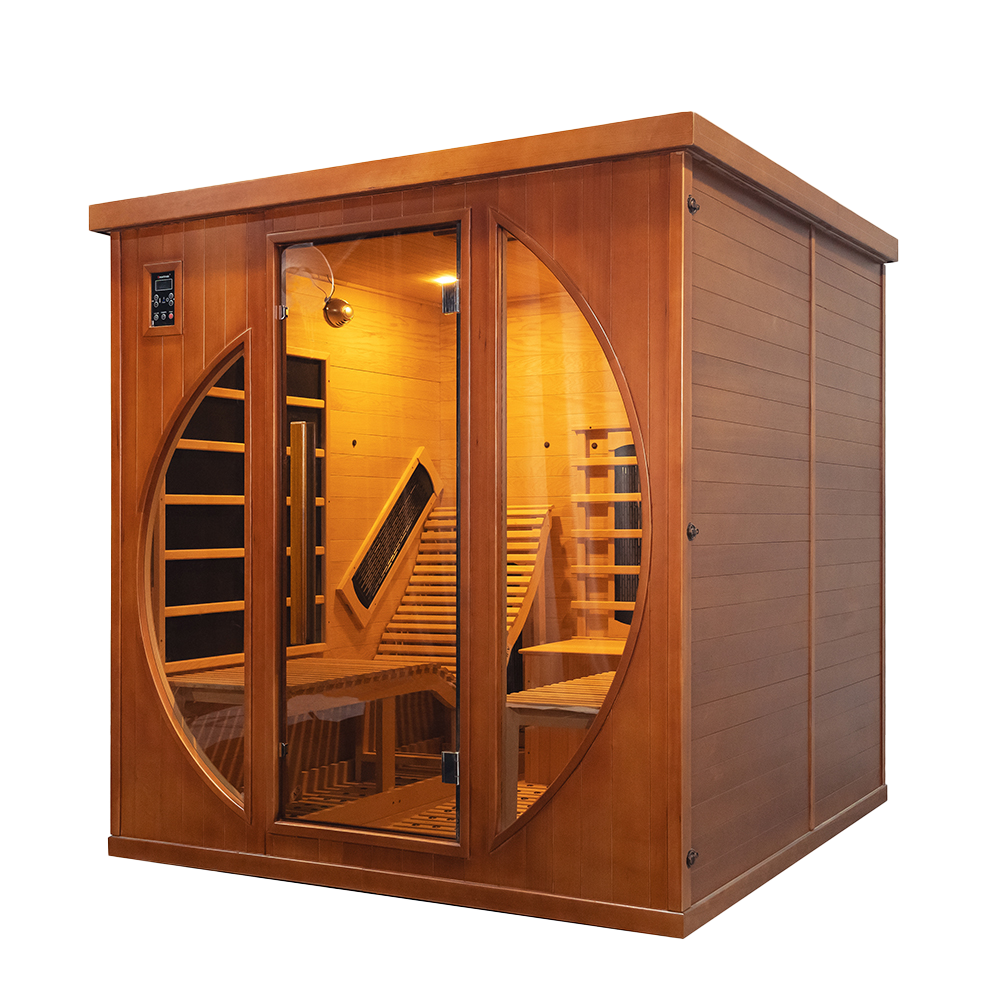 Customized Red Cedar Two Person Infrared Sauna Manufacturer 11