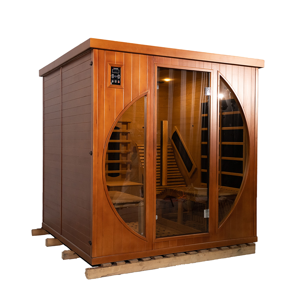Customized Red Cedar Two Person Infrared Sauna Manufacturer 12