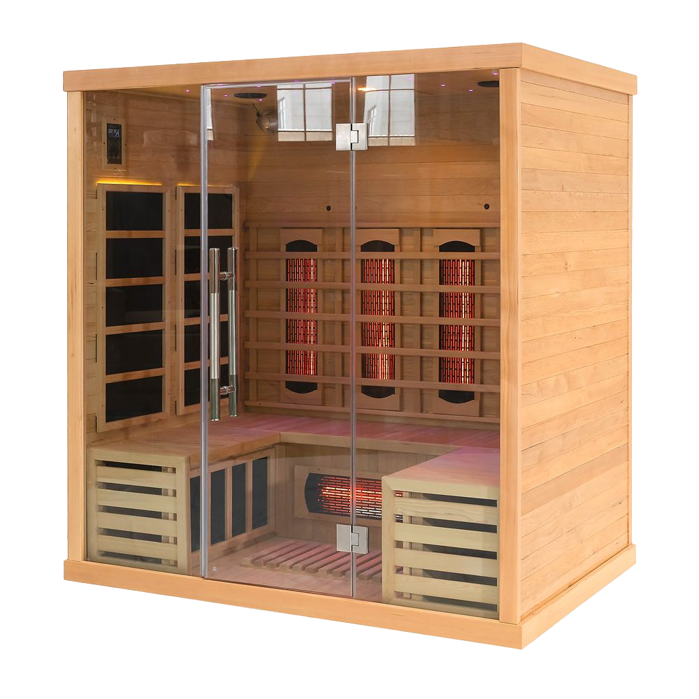 Factory Direct Sale 4-Person Indoor Full Spectrum Infrared Sauna 008