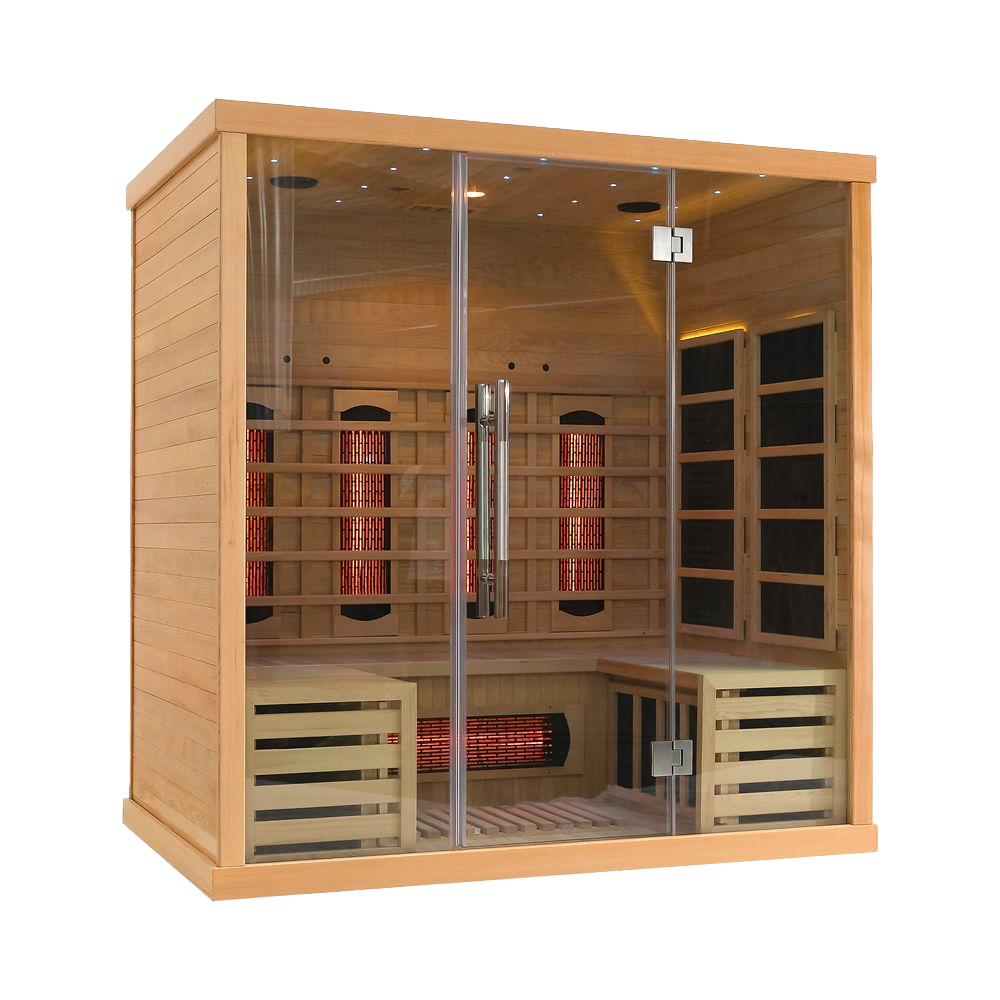 Factory Direct Sale 4-Person Indoor Full Spectrum Infrared Sauna 10
