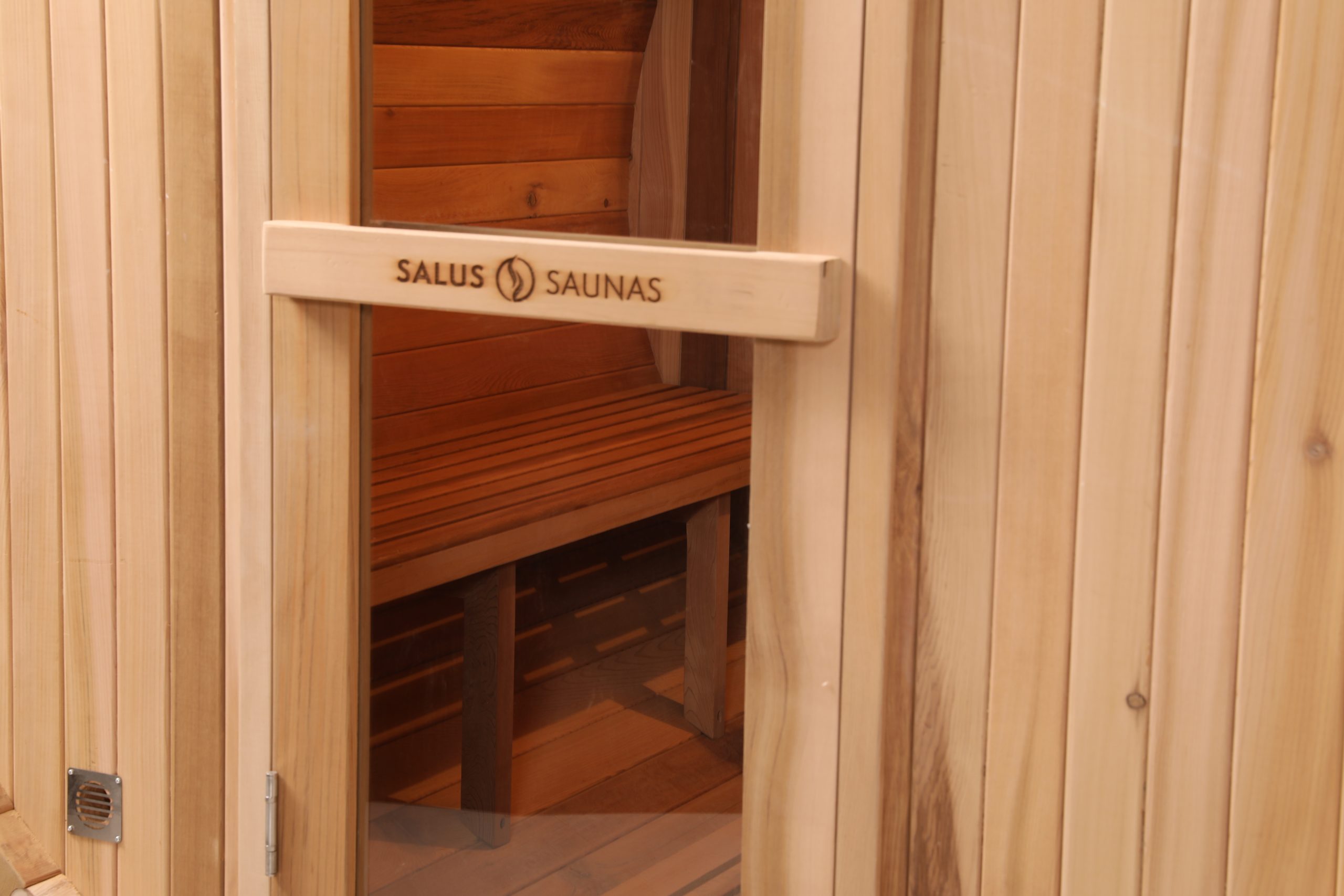 Factory Price Wholesale Solid Hemlock Redwood Barrel Steam Sauna Room 001