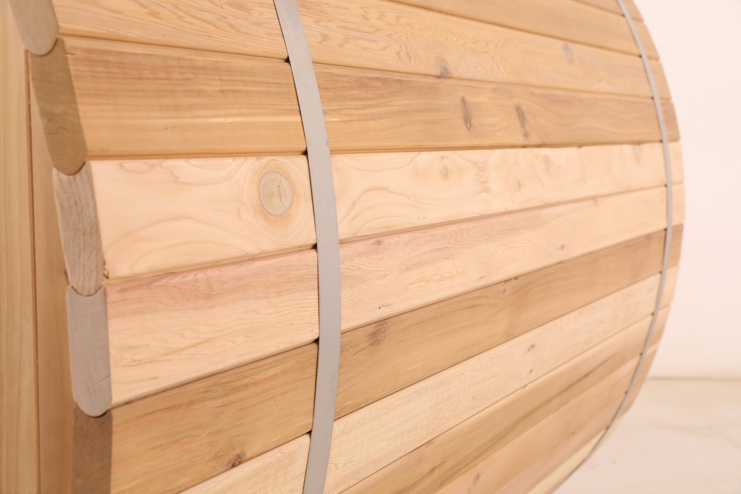 Factory Price Wholesale Solid Hemlock Redwood Barrel Steam Sauna Room 003