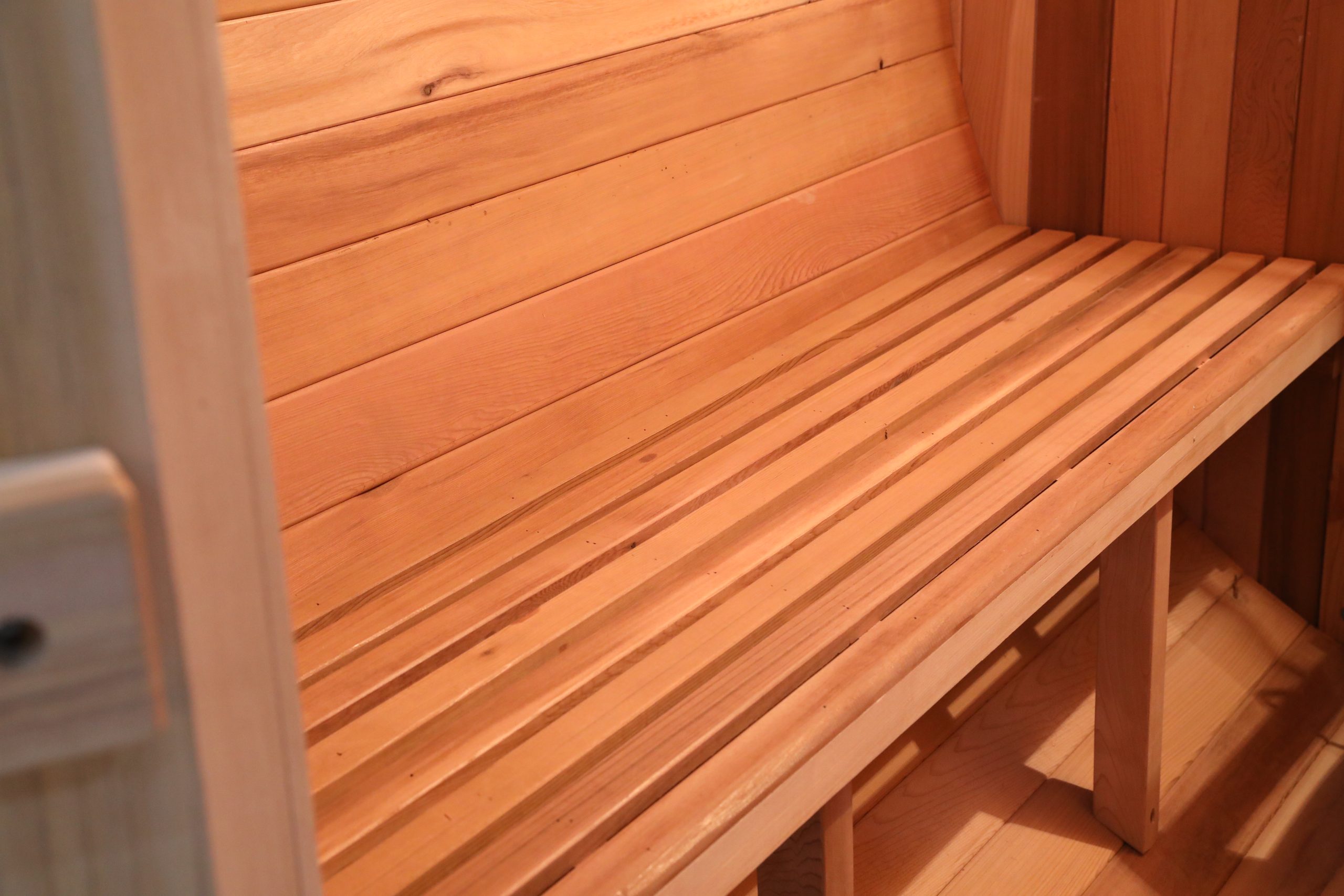 Factory Price Wholesale Solid Hemlock Redwood Barrel Steam Sauna Room 004