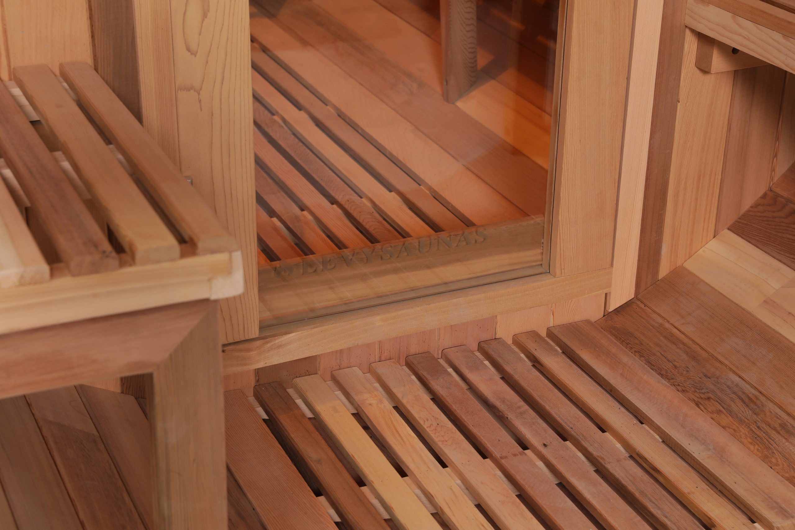 Factory Price Wholesale Solid Hemlock Redwood Barrel Steam Sauna Room 006