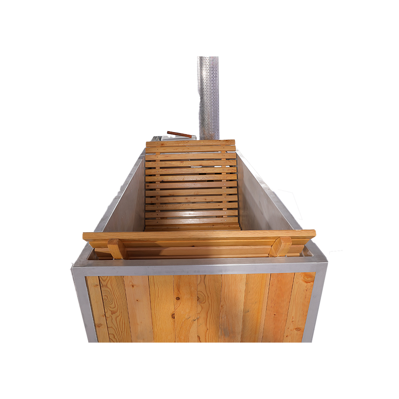 Factory Wholesale 2~5 Person Size Wooden Hot Tub With Wood Burning Stove 009