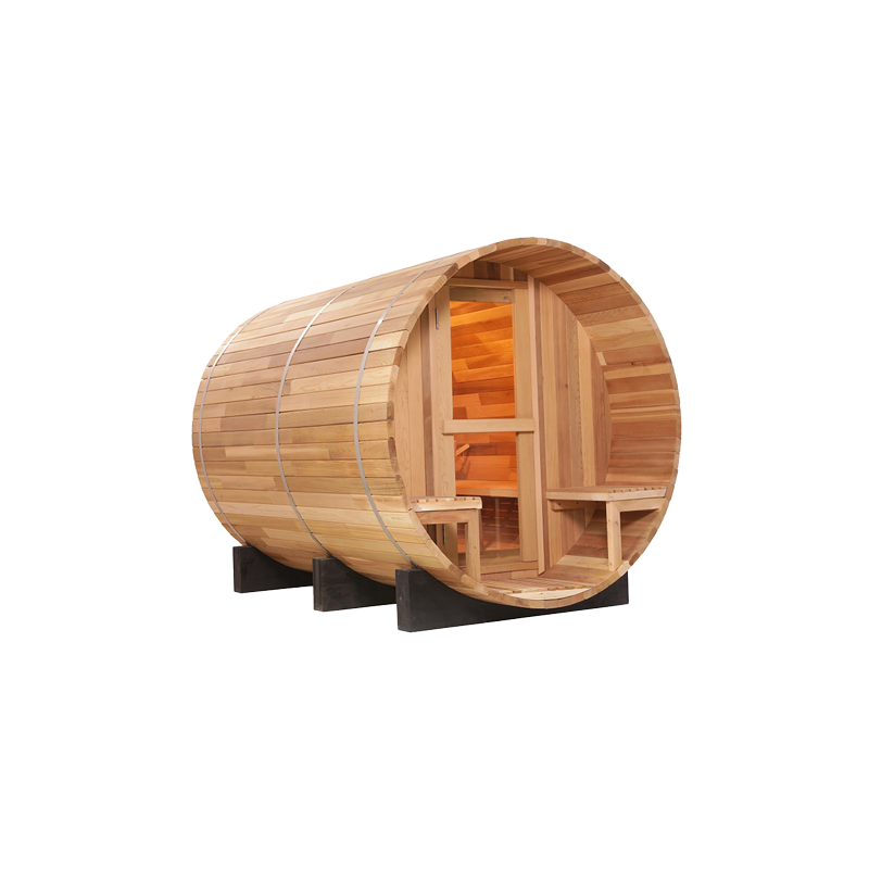 Low Moq Custom Outdoor Traditional Dry Steam Barrel Sauna 10