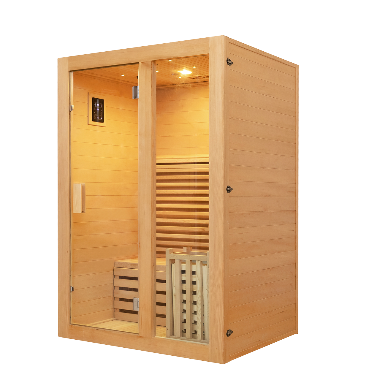 Wholesale 1 Person Indoor Traditional Steam Sauna Room With Electric Stove 004