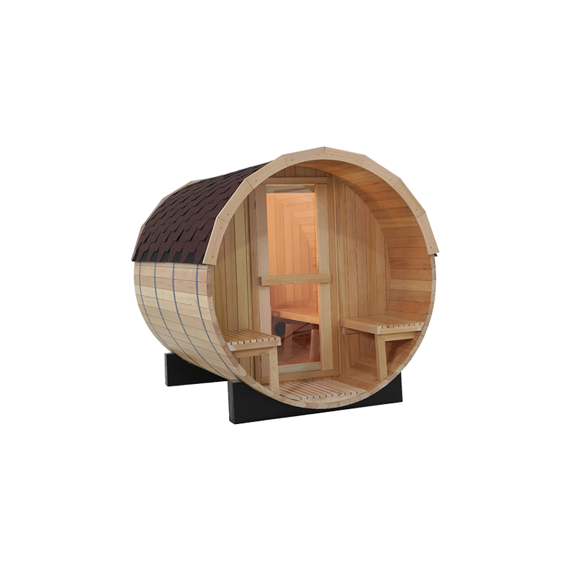 Wholesale 4 People Capacity Outdoor Barrel Sauna Room 001