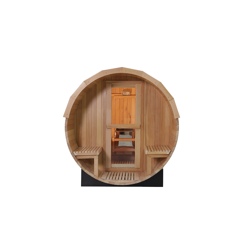 Wholesale 4 People Capacity Outdoor Barrel Sauna Room 002