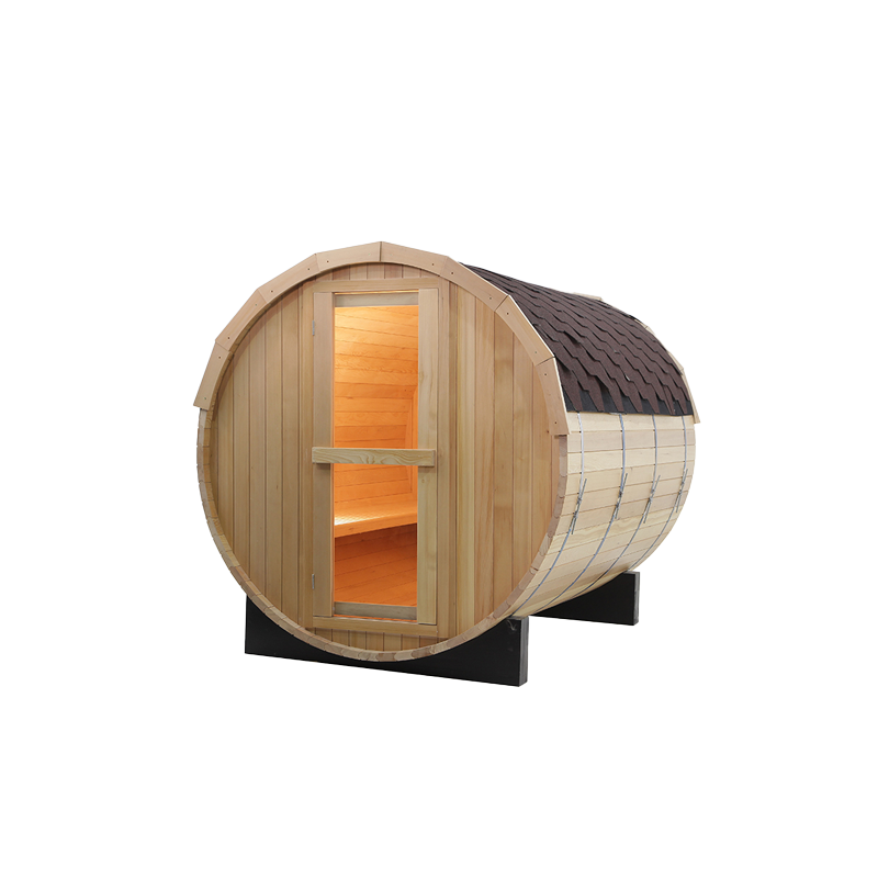 Wholesale 4 People Capacity Outdoor Barrel Sauna Room 003