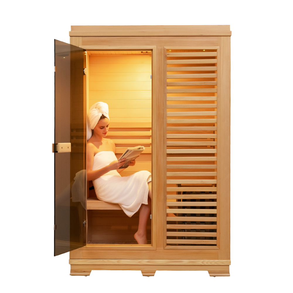 Wholesale Cheap Home Indoor Hemlock 2 Person Wooden Steam Sauna 001