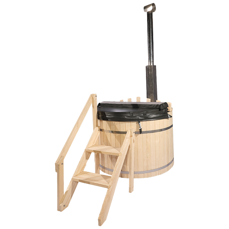 Wholesale Custom Outdoor 5 Person Wood Fired Hot Tubs 007