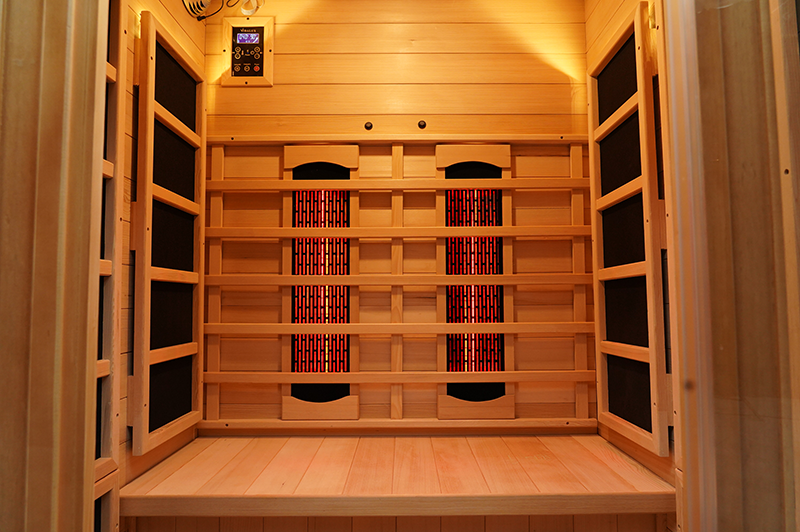 Wholesale Indoor Solid Wood Two Person Home Infrared Sauna 004
