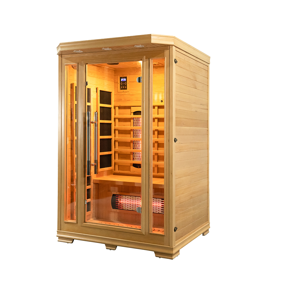 Wholesale Indoor Solid Wood Two Person Home Infrared Sauna 13