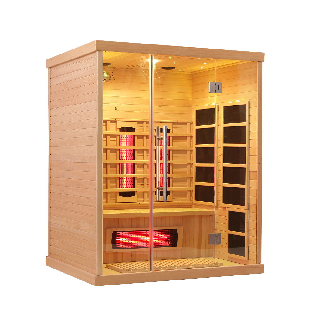 Wholesale Luxury Indoor 3 Person Far Infrared Sauna Room 008